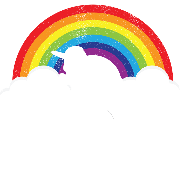 Unicorns Are Born In December Rainbow Retro T-Shirt