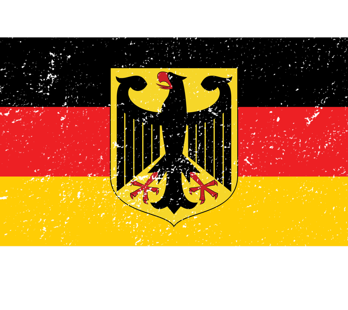 Distress German Deutschland Flag  Flexfit Unipanel Trucker Cap