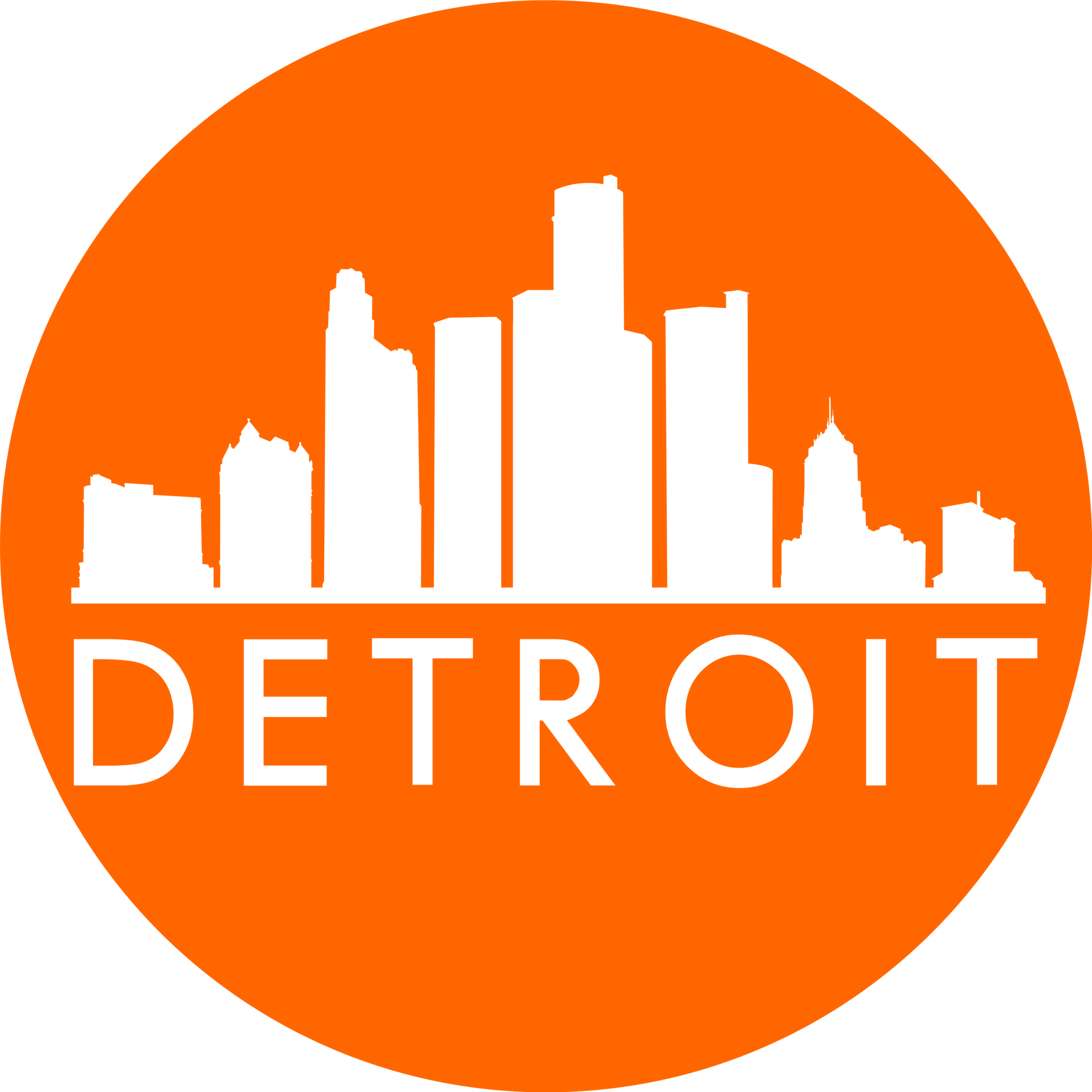 Detroit Simple Orange Logo Front And Back Women's Tank Top