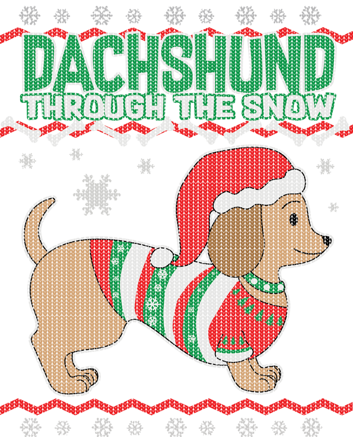 Dachshund Through The Snow Ugly Christmas Kids Long Sleeve Shirt