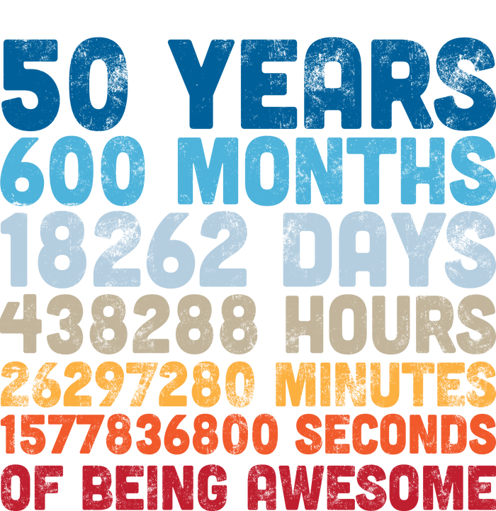 50 Years Months Days Hours Minutes Seconds Of Being Awesome Yupoong Adult 5-Panel Trucker Hat