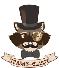 Fancy Trashy Classy Raccoon Coaster