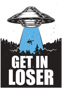 Get In Loser Alien UFO Tie-Dye Long Sleeve Shirt