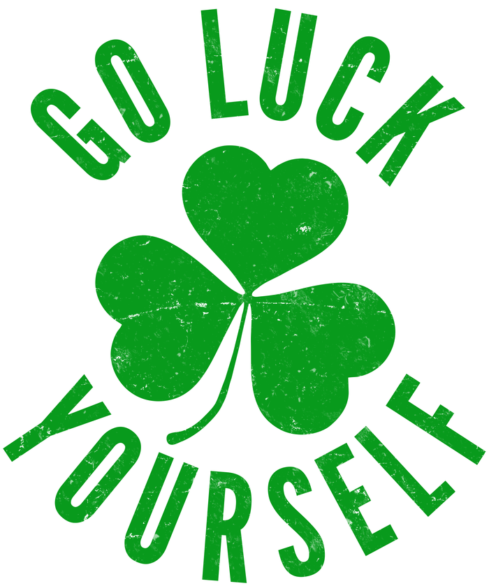 Go Luck Yourself Irish Clover Performance Long Sleeve Polo