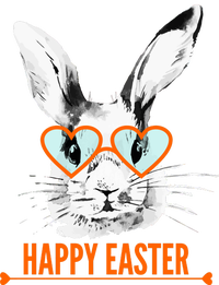 Happy Easter Hipster Bunny Rabbit Tall T-Shirt