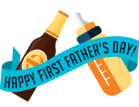 Happy First Father's Day Baby Bottle Coaster