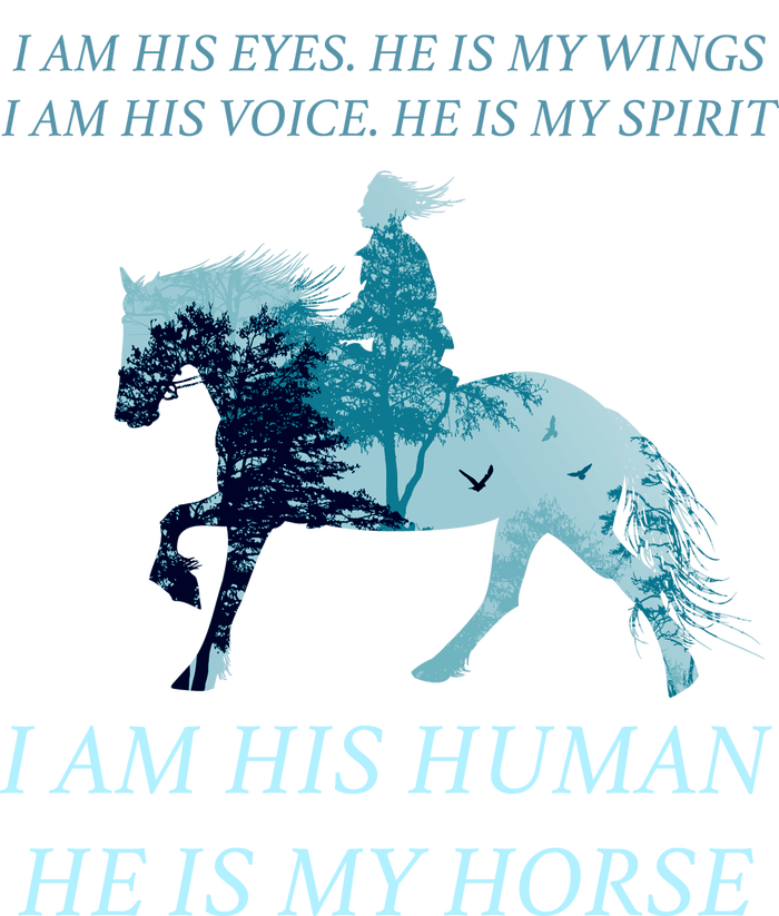 I Am His Human He is My Horse Softstyle Adult Sport Polo