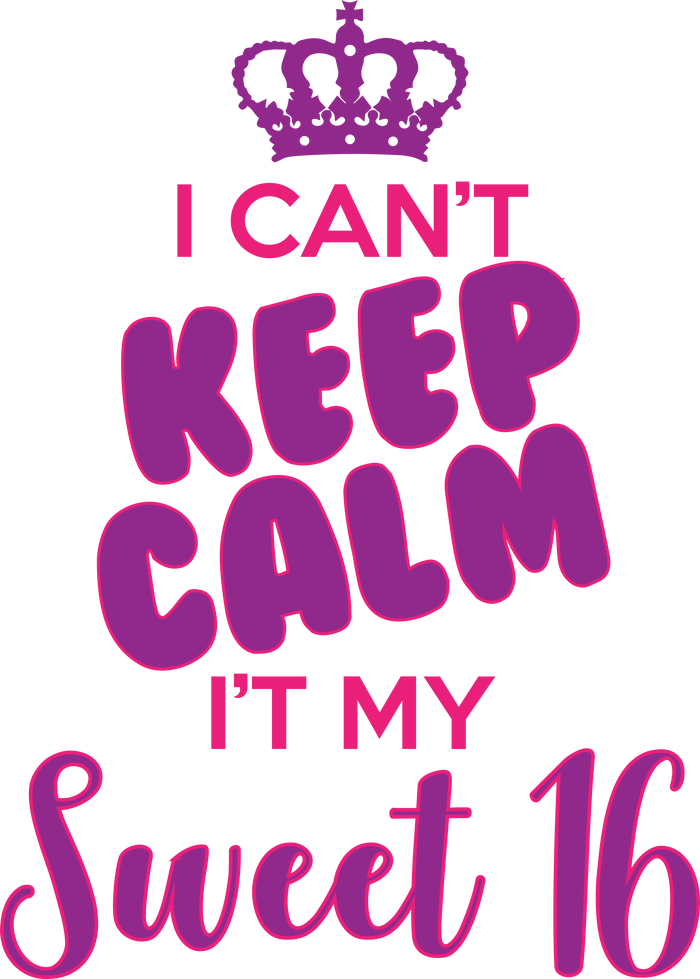 I Can't Keep Calm It's MY Sweet  16 T-Shirt