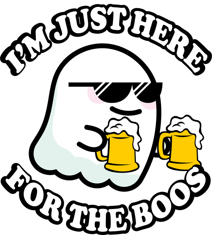 Here For The Boos Funny Halloween Party Poster