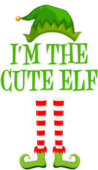 I'm The Cute Elf Matching Family Christmas Long Sleeve Pajama Set