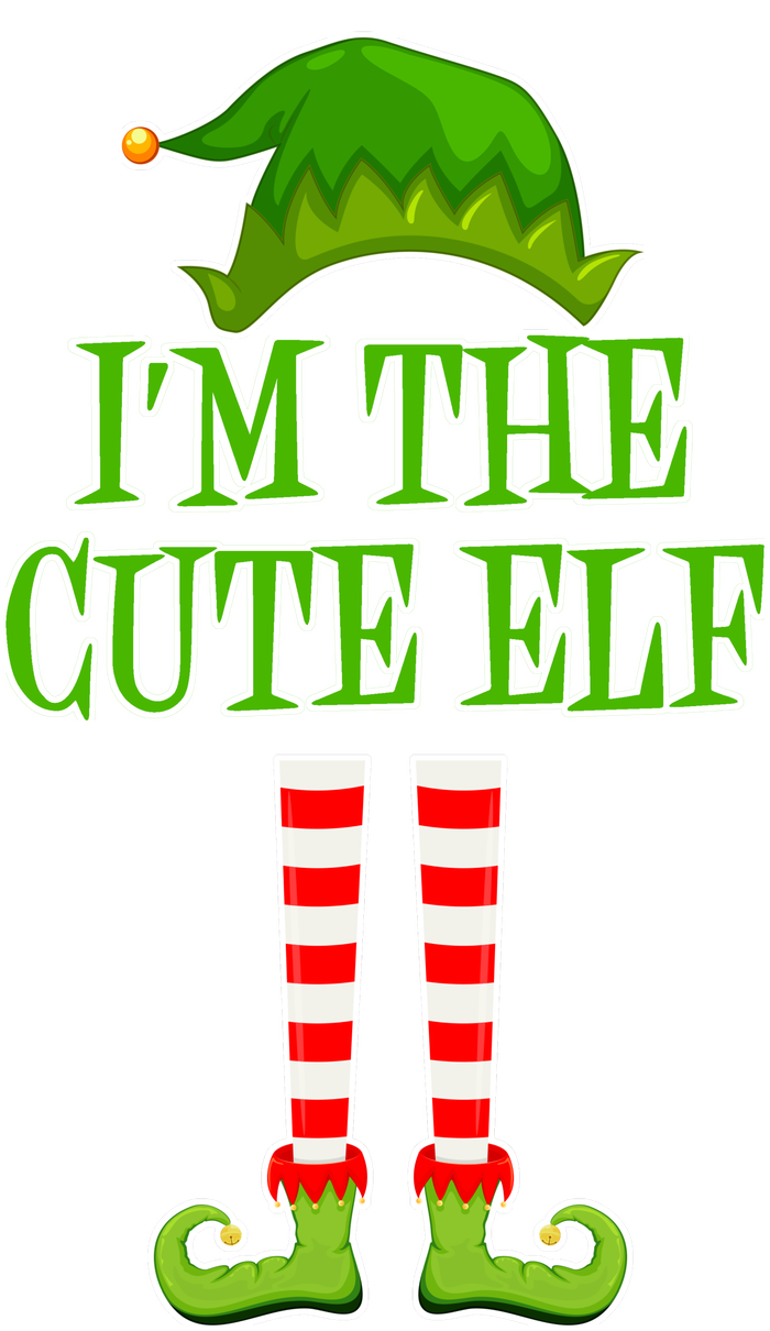 I'm The Cute Elf Matching Family Christmas Long Sleeve Pajama Set