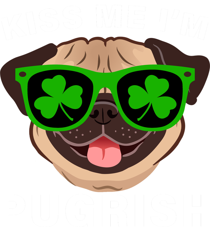 Kiss Me I'm Pugrish Funny Irish High Crown Mesh Back Trucker Hat