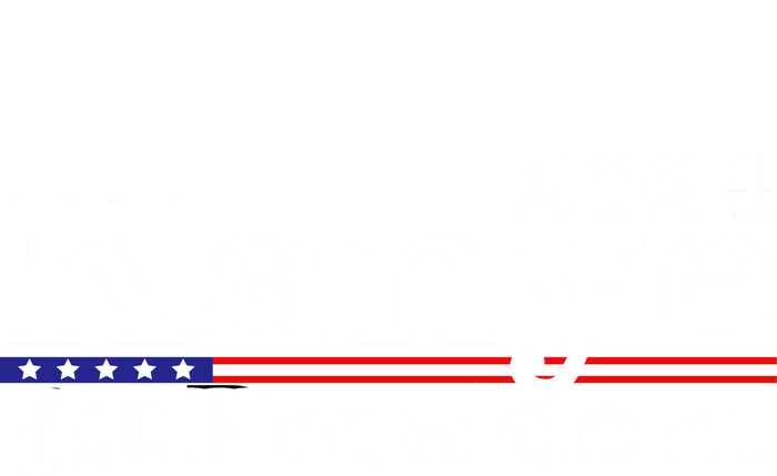 Kanye 2024 For President Striped Beanie with Solid Band