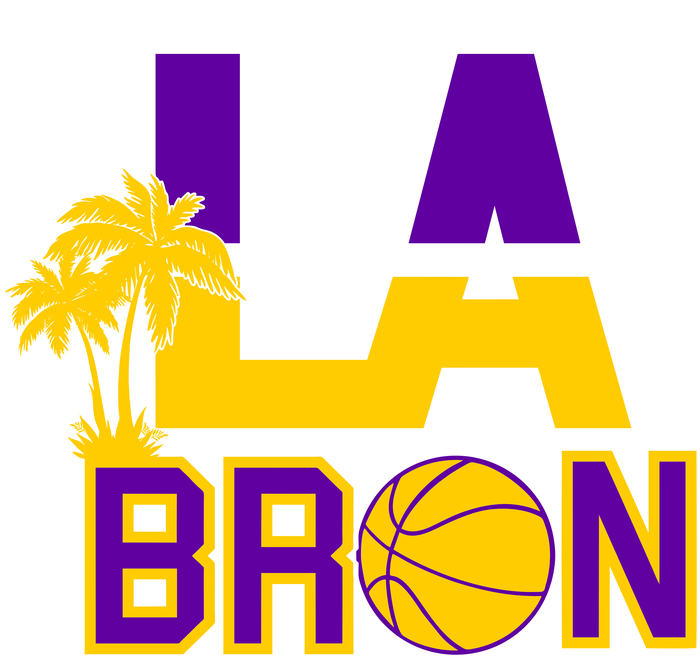 LA Bron Basketball Palm Tree Logo T-Shirt