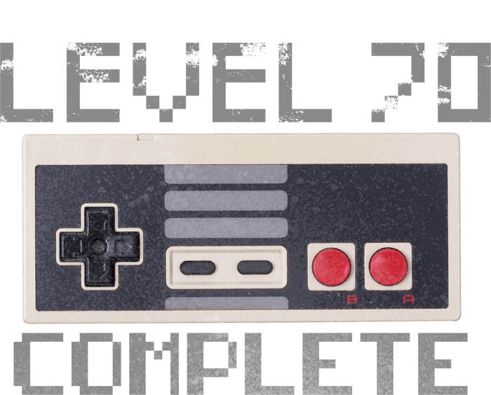 Level 70 Complete Retro Gamer 70th Birthday T-Shirt