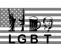 LGBT Liberty Guns Beer Trump Poster