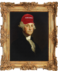 George Washington Make America Portrait Short Acrylic Beanie