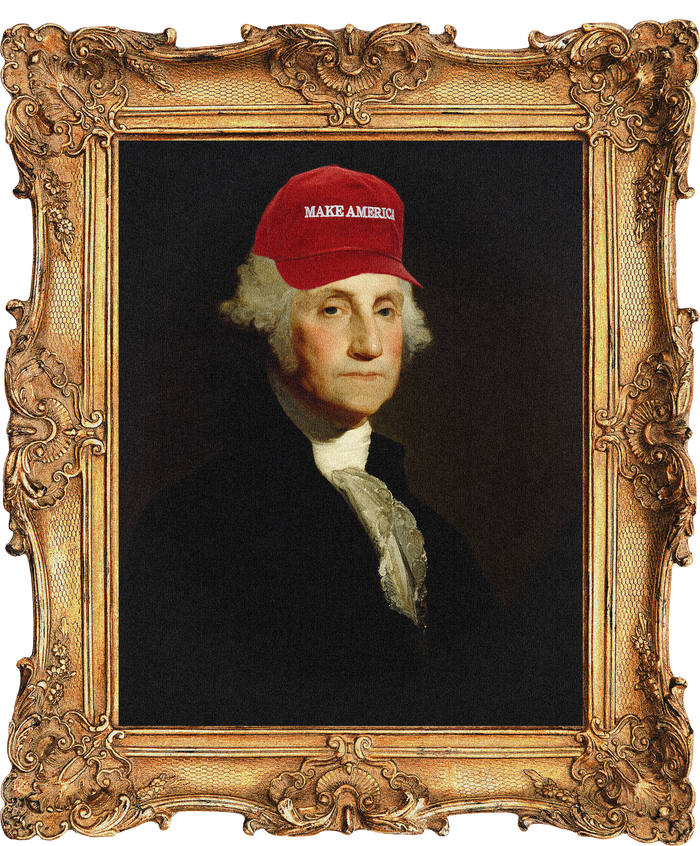 George Washington Make America Portrait Short Acrylic Beanie