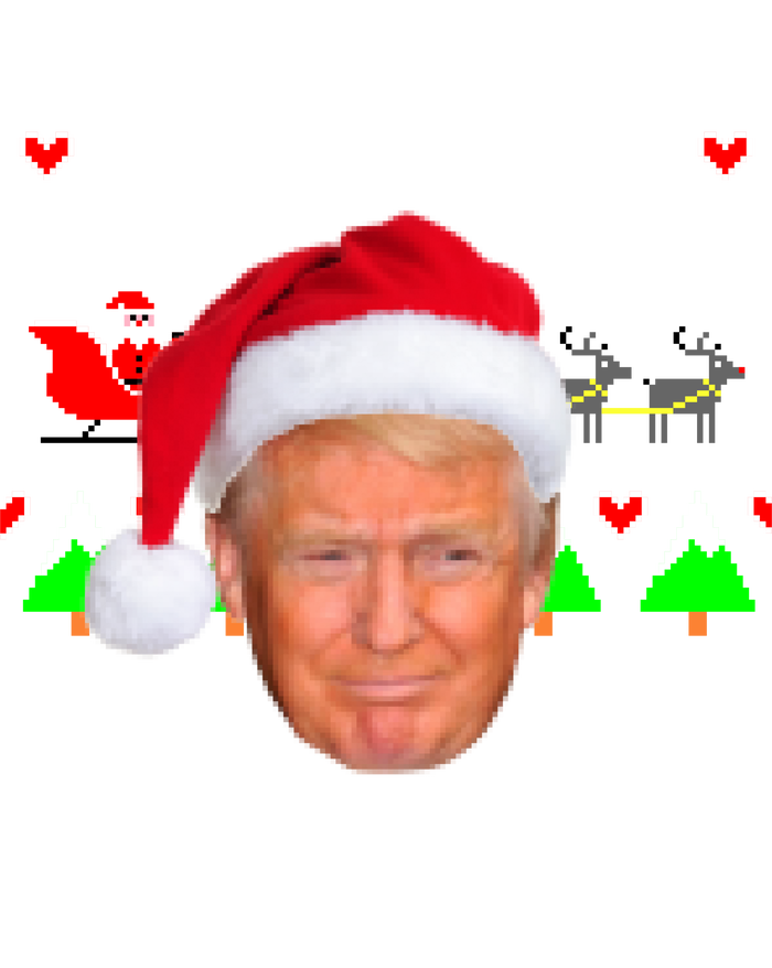 Make Christmas Great Again! Donald Trump Ugly Christmas Sweater Valucap Bio-Washed Visor