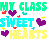 My Class Is Full Of Sweet Hearts Striped Beanie with Solid Band