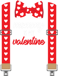 Mommy Is My Valentine Cute Bow Tie Suspenders Sweatshirt