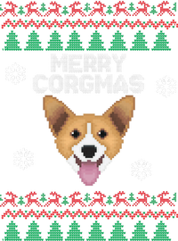 Merry Corgmas Ugly Christmas Tie-Dye T-Shirt