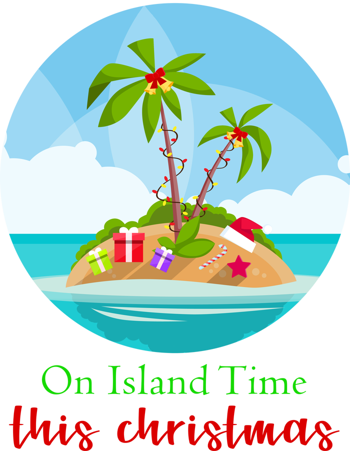 On Island Time This Christmas Vacation Women’s Perfect Tri Rocker Tank