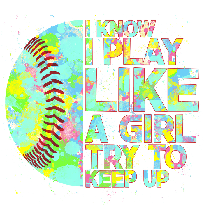 Softball Play Like A Girl Womens California Wash Sweatshirt