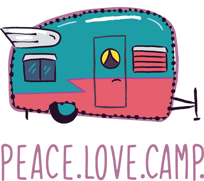 Peace Love Camp Hooded Wearable Blanket