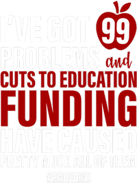 Red For Ed 99 Problems Cropped Pullover Crew