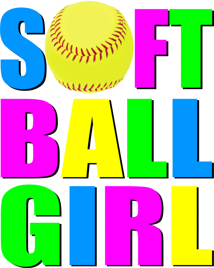 Softball Girl Tie-Dye T-Shirt