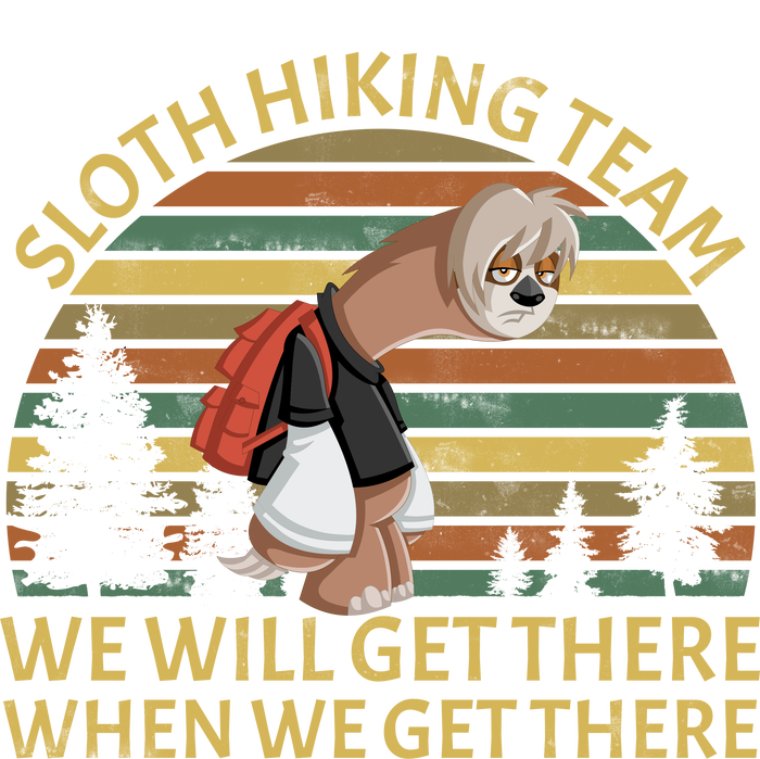 Sloth Hiking Team We Will Get There When We Get There Knit Cap Winter Beanie