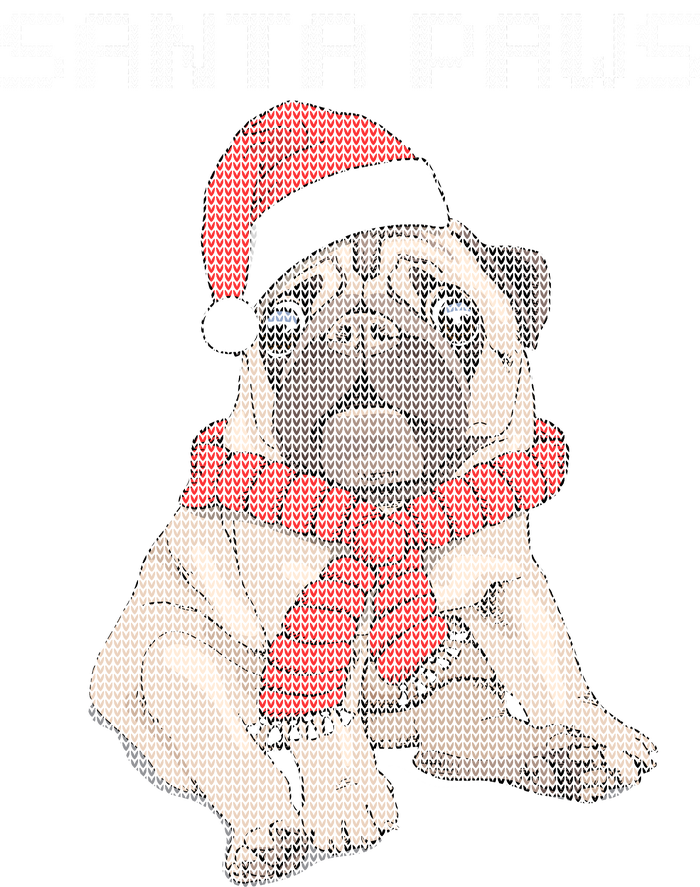 Santa Paws Pug Tall Hoodie