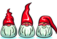 Three Santa Gnomes Ladies Essential Tank