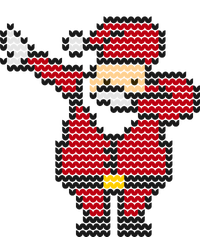 Funny Dabbing Santa Pixel T-Shirt