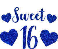  Blue Sparkle Sweet 16 Birthday  T-Shirt