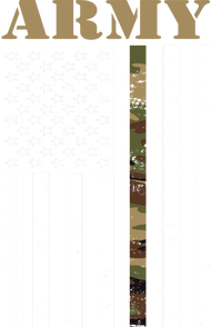 Thin Camo Line United States Army Flag Back Print T-Shirt