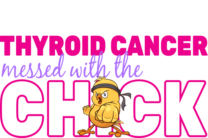 Thyroid Cancer Mess With The Wrong Chick Women's Tri-Blend 3/4-Sleeve Raglan Shirt