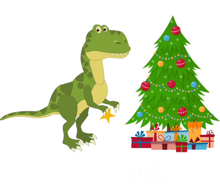 The Struggle T-rex Christmas Tree Metallic Star Ornament