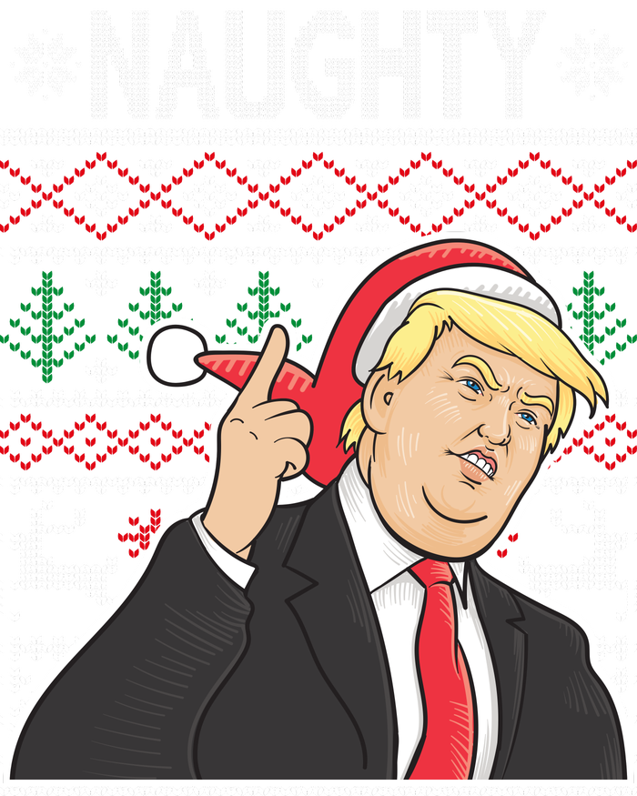 Donald Trump Naughty Ugly Christmas Kids Sweatshirt