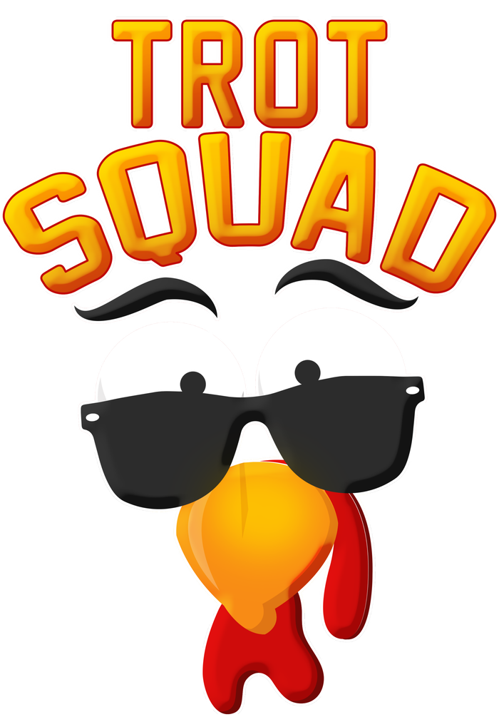 Thanksgiving Trot Squad Turkey Poster