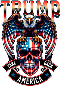 Trump Usa Skull Eagle Front And Back Logo Tank Top