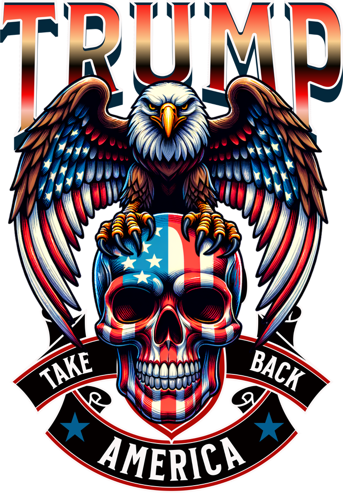 Trump Usa Skull Eagle Front And Back Logo Tank Top