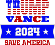 Trump Vance 2024 Front Pocket Print And Back Tall T-Shirt