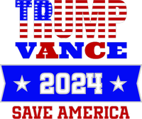 Trump Vance 2024 Front Pocket Print And Back Drawstring Bag