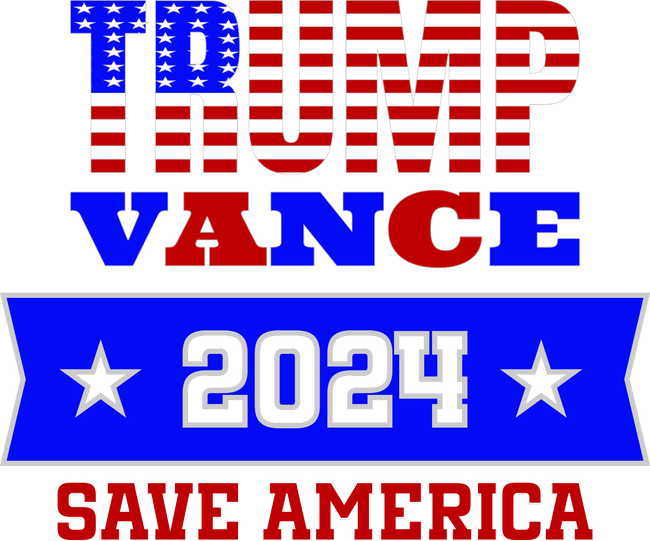 Trump Vance 2024 Front Pocket Print And Back Tall T-Shirt