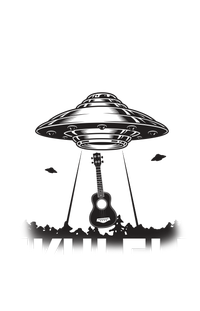 UFO Vs Ukulele Women's Racerback Tank