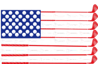 American Golf USA Flag Poster