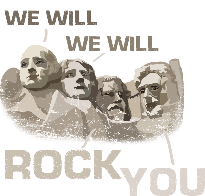 We Will Rock You Presidents Mt.Rushmore  Sustainable Bucket Hat