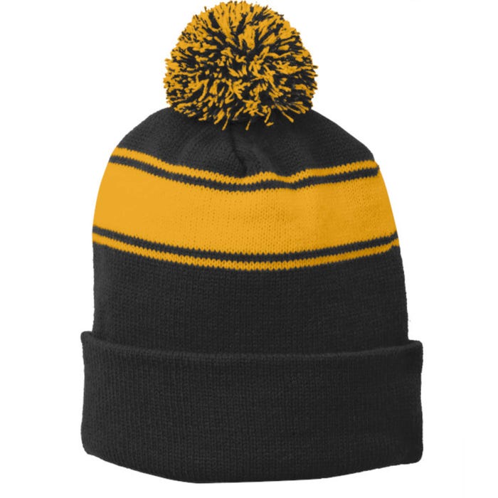 Recycle Reuse Renew Rethink Crisis Environmental Activism Stripe Pom Pom Beanie